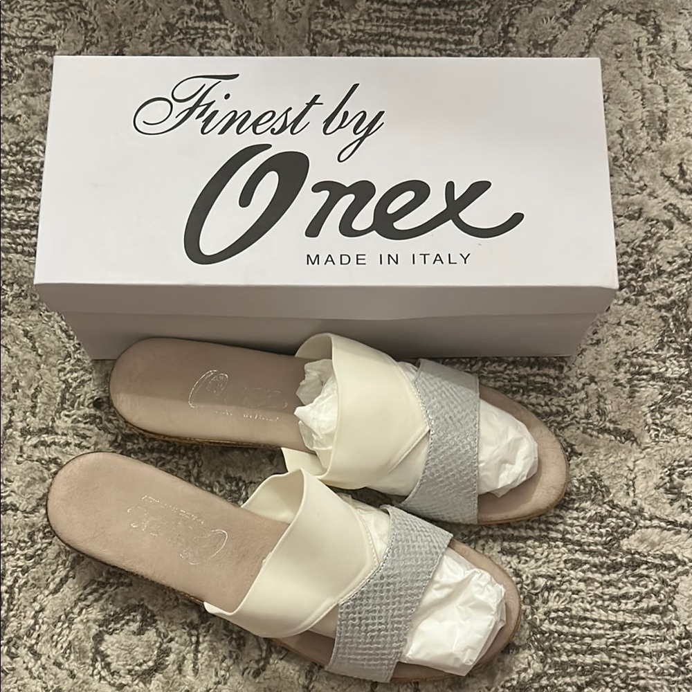 Onex Cream and Gray Casual Sandals